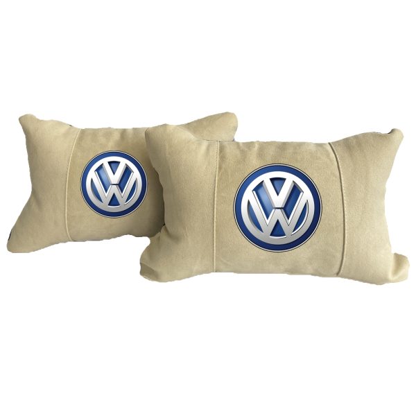 Luxus Beige Autokissen aus Alcantara – VW