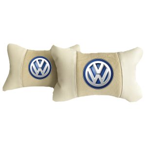 Luxus Beige Autokissen aus Alcantara und Leder – VW