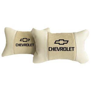 Luxus Beige Autokissen aus Alcantara und Leder – Chevrolet