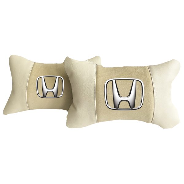 Luxus Beige Autokissen aus Alcantara und Leder – Honda