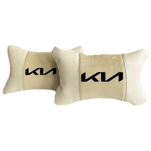 Luxus Beige Autokissen aus Alcantara und Leder – KIA