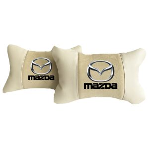 Luxus Beige Autokissen aus Alcantara und Leder – Mazda