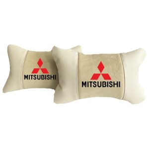 Luxus Beige Autokissen aus Alcantara und Leder – Mitsubishi