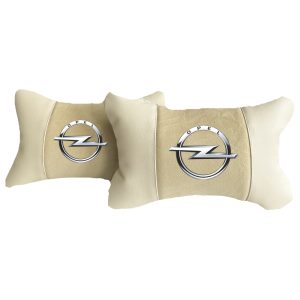 Luxus Beige Autokissen aus Alcantara und Leder – Opel