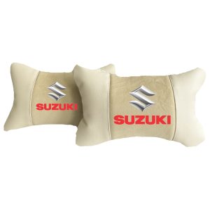 Luxus Beige Autokissen aus Alcantara und Leder – Suzuki