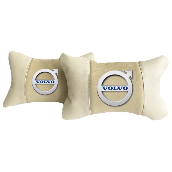 Luxus Beige Autokissen aus Alcantara und Leder – Volvo