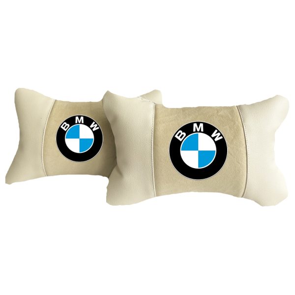 Luxus Beige Autokissen aus Alcantara und Leder – BMW