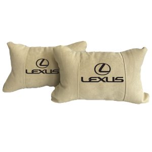 Luxus Beige Autokissen aus Alcantara – Lexus