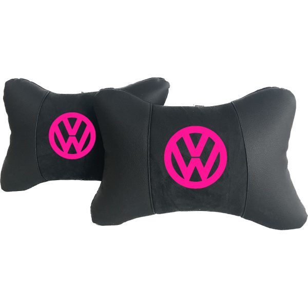 Luxus Autokissen aus Alcantara und Leder – VW rosa